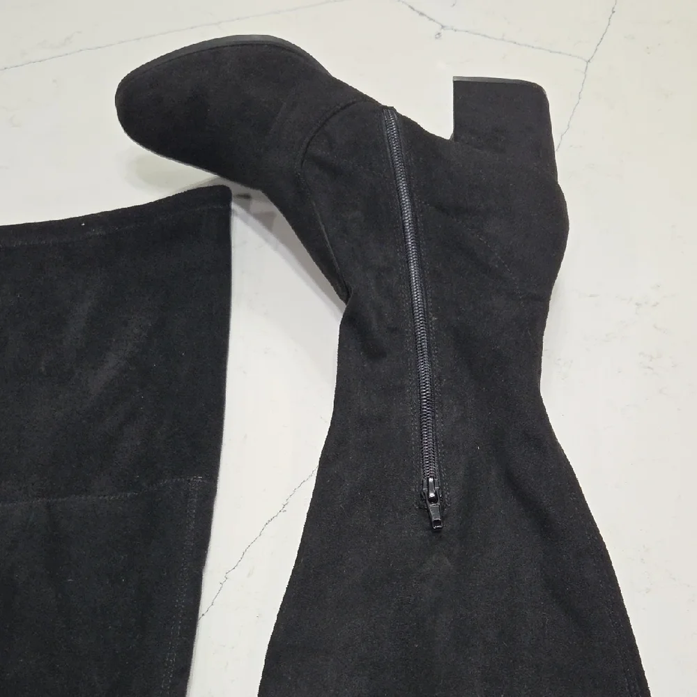 Unisa Black Over-the-Knee Boots Sz10 New Without Tag Or Box